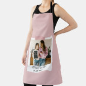 パーソナライズされた最高の母の写真 | ピンク エプロン (インサイチュ)