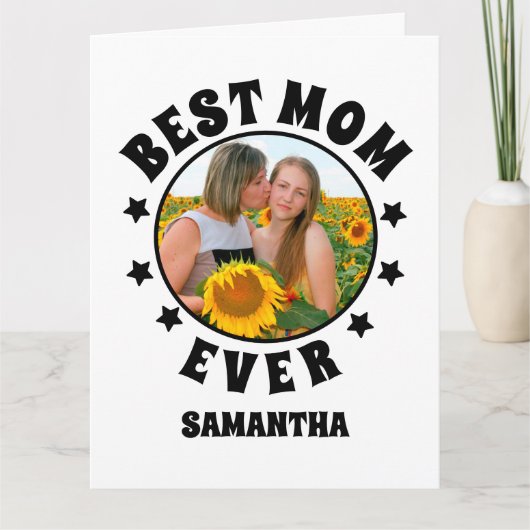 パーソナライズされた最高の母の日に母の日を撮影 カード (正面)