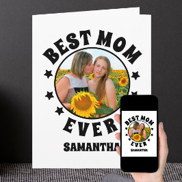 パーソナライズされた最高の母の日に母の日を撮影 カード