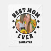 パーソナライズされた最高の母の日に母の日を撮影 フリースブランケット (正面)
