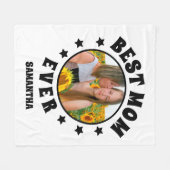 パーソナライズされた最高の母の日に母の日を撮影 フリースブランケット (正面(横))