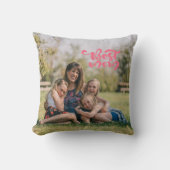 パーソナライズされた最高の母の日フローラ クッション (正面)