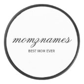 パーソナライズされた最高の母の書名 アイスホッケーパック (正面)