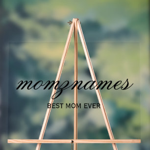 パーソナライズされた最高の母の書名 アクリルサイン