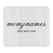 パーソナライズされた最高の母の書名 カッティングボード (正面)