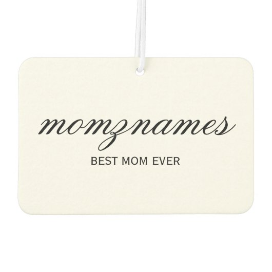 パーソナライズされた最高の母の書名 カーエアーフレッシュナー (裏面)