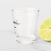 パーソナライズされた最高の母の書名 ショットグラス (右)