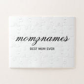パーソナライズされた最高の母の書名 ジグソーパズル (横)