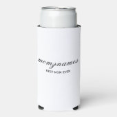 パーソナライズされた最高の母の書名 スリム缶クーラー (Seltzer正面)