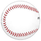 パーソナライズされた最高の母の書名 ソフトボール (正面左)