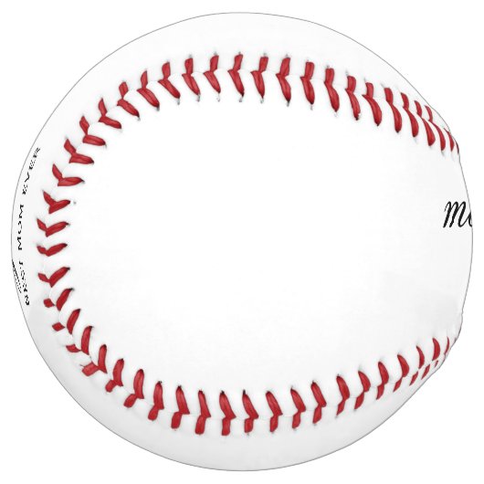 パーソナライズされた最高の母の書名 ソフトボール (正面左)