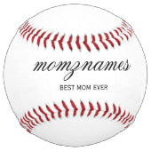 パーソナライズされた最高の母の書名 ソフトボール (正面)