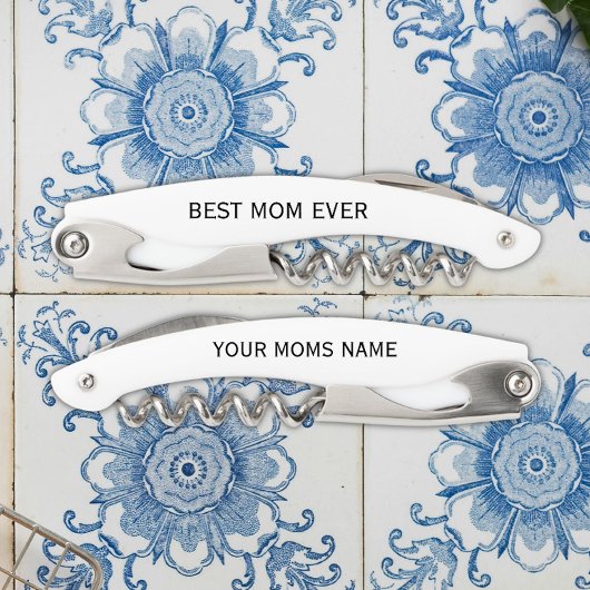 パーソナライズされた最高の母の書名 ソムリエナイフ