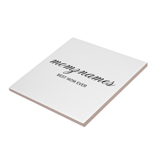 パーソナライズされた最高の母の書名 タイル (側面)