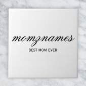 パーソナライズされた最高の母の書名 タイル