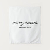 パーソナライズされた最高の母の書名 タペストリー (正面)