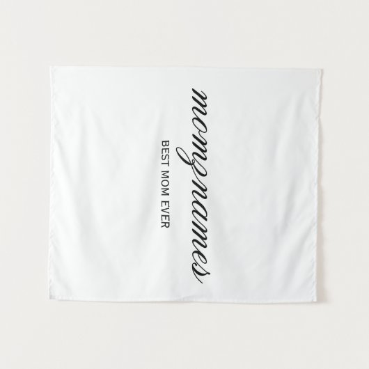 パーソナライズされた最高の母の書名 タペストリー (正面(横))
