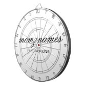 パーソナライズされた最高の母の書名 ダーツボード (正面右)