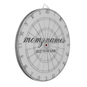 パーソナライズされた最高の母の書名 ダーツボード (正面左)