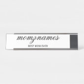パーソナライズされた最高の母の書名 デスクネームプレート (正面)