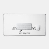パーソナライズされた最高の母の書名 デスクマット (キーボード&マウス)