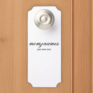 パーソナライズされた最高の母の書名 ドアノブサイン
