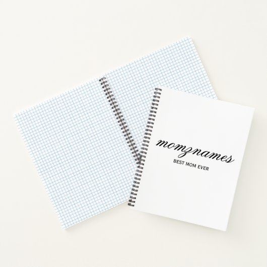 パーソナライズされた最高の母の書名 ノートブック (内部)