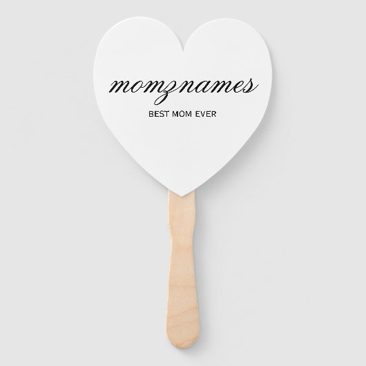 パーソナライズされた最高の母の書名 ハンドファン (正面)