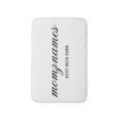 パーソナライズされた最高の母の書名 バスマット (正面縦)