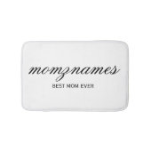 パーソナライズされた最高の母の書名 バスマット (正面)