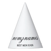 パーソナライズされた最高の母の書名 パーティーハット (正面)