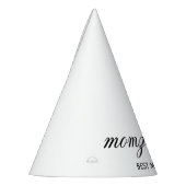 パーソナライズされた最高の母の書名 パーティーハット (左)