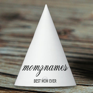 パーソナライズされた最高の母の書名 パーティーハット