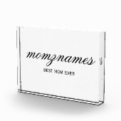 パーソナライズされた最高の母の書名 フォトブロック (右)