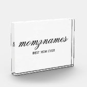 パーソナライズされた最高の母の書名 フォトブロック (左)