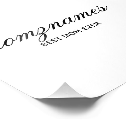 パーソナライズされた最高の母の書名 フォトプリント (角)