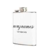パーソナライズされた最高の母の書名 フラスク (左)