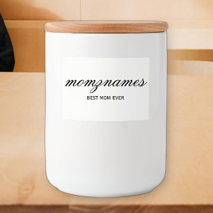 パーソナライズされた最高の母の書名 フードラベル