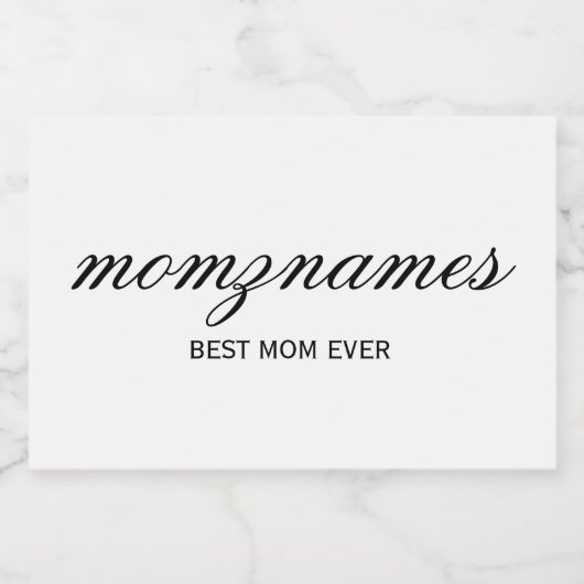 パーソナライズされた最高の母の書名 フードラベル (シングルラベル)