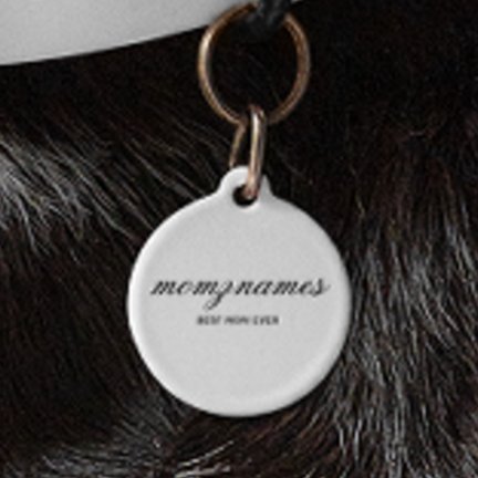 パーソナライズされた最高の母の書名 ペット　ネームタグ (クリエイターアップロード済み)