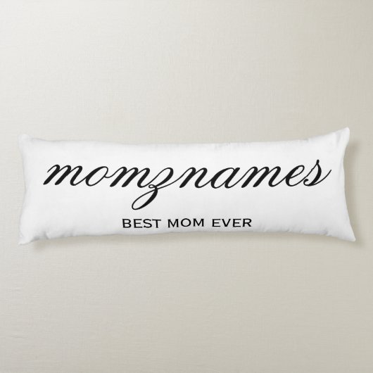 パーソナライズされた最高の母の書名 ボディピロー (裏面)