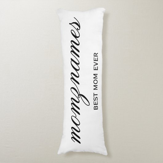 パーソナライズされた最高の母の書名 ボディピロー (正面縦)