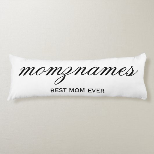 パーソナライズされた最高の母の書名 ボディピロー (正面)