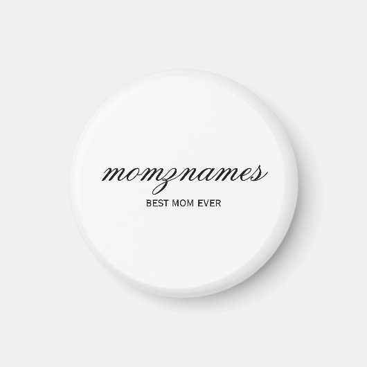 パーソナライズされた最高の母の書名 マグネット (正面)