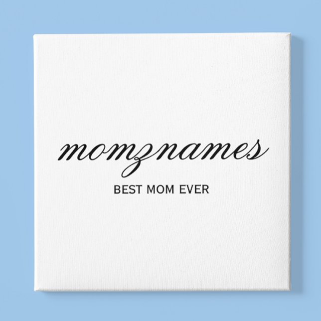 パーソナライズされた最高の母の書名 メタルプリント (クリエイターアップロード済み)