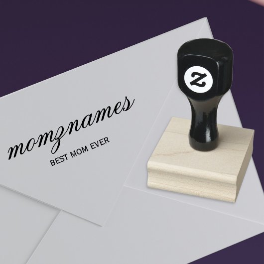 パーソナライズされた最高の母の書名 ラバースタンプ