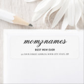 パーソナライズされた最高の母の書名 ラベル (インサイチュ)