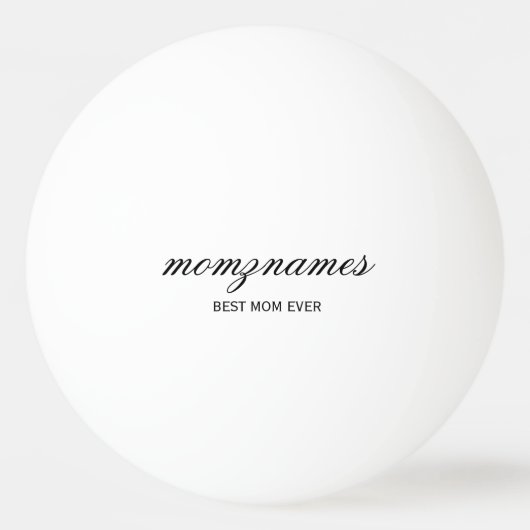 パーソナライズされた最高の母の書名 卓球ボール (正面)