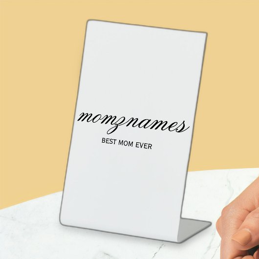 パーソナライズされた最高の母の書名 台座サイン