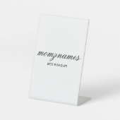 パーソナライズされた最高の母の書名 台座サイン (正面)